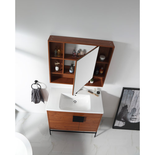 AllModern Lee 34'' W 30'' H Surface Mount Framed Medicine with